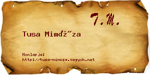 Tusa Mimóza névjegykártya
